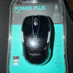 Logitech M525 Power Plus Wireless Mouse - Black and Silver
